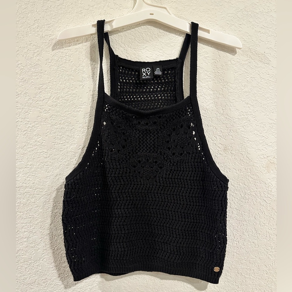 Women’s Roxy Black Knit halter top- size large